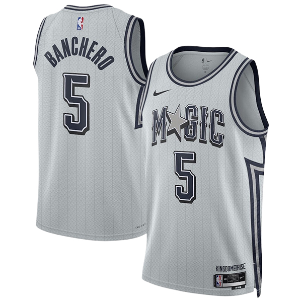 Camiseta Orlando Magic (BANCHERO #5) 2024/2025 Blanco/Gris