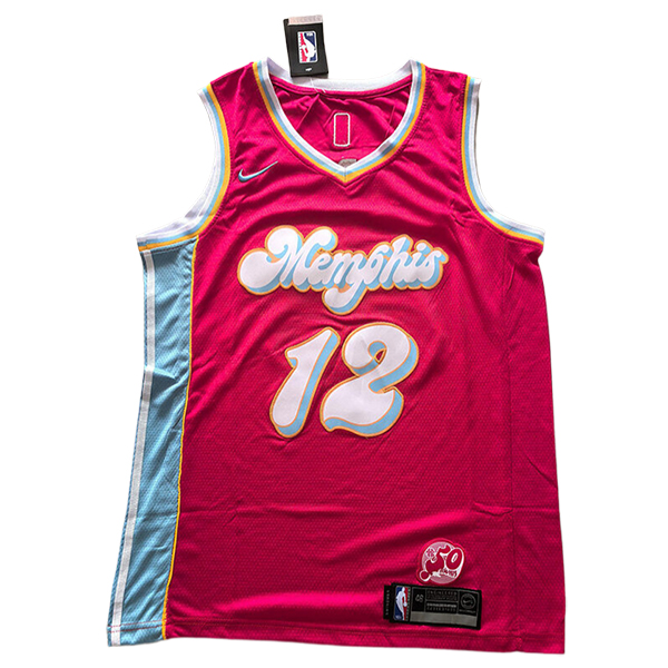 Camiseta Memphis Grizzlies (MORANT #12) 2024/2025 Rojo/Azul/Blanco