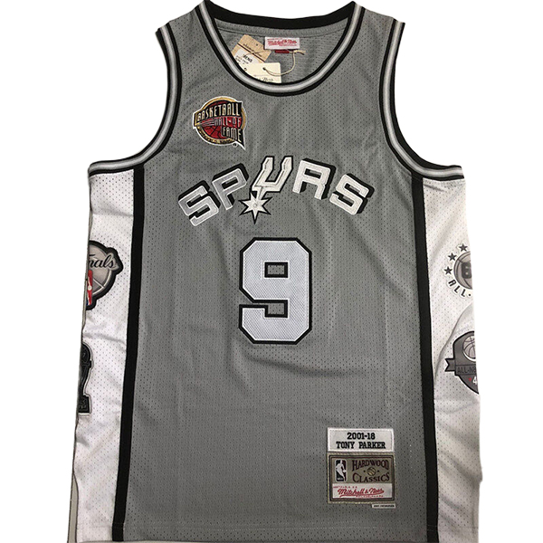 Camiseta San Antonio Spurs (PARKER #9) 2024/2025 Gris/Blanco
