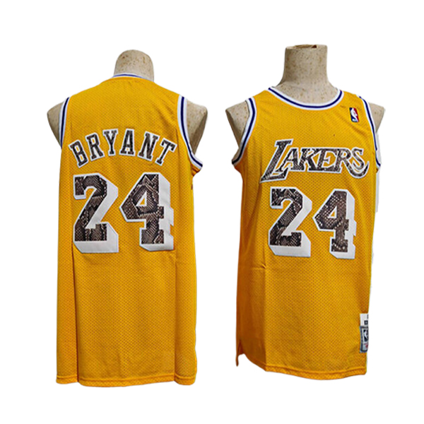 Camiseta Los Angeles Lakers (BRYANT #24) 2024/2025 Amarillo - MD.2