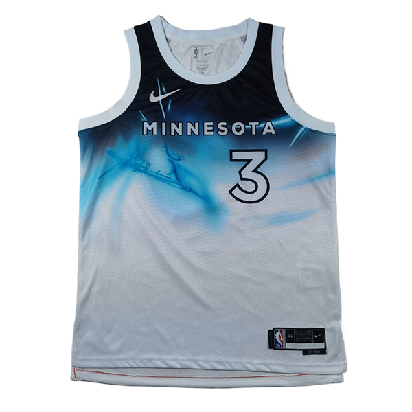Camiseta Minnesota Timberwolves (McDANIELS #3) 2024/2025 Blanco/Azul - MD.3