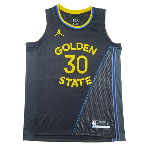 Camiseta Golden State Warriors (CURRY #30) 2025/2026 Negro/Gris/Amarillo