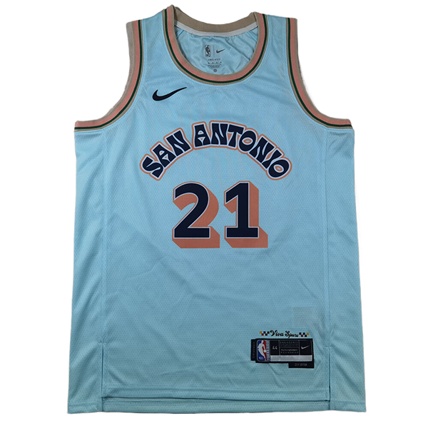 Camiseta San Antonio Spurs (DUNCAN #21) 2025/2026 Azul/Naranja