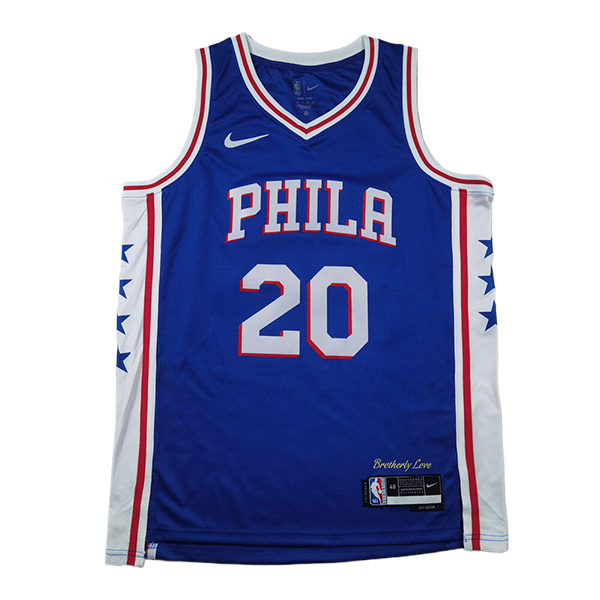 Camiseta Philadelphia 76ers (McCAIN #20) 2024/2025 Azul/Blanco