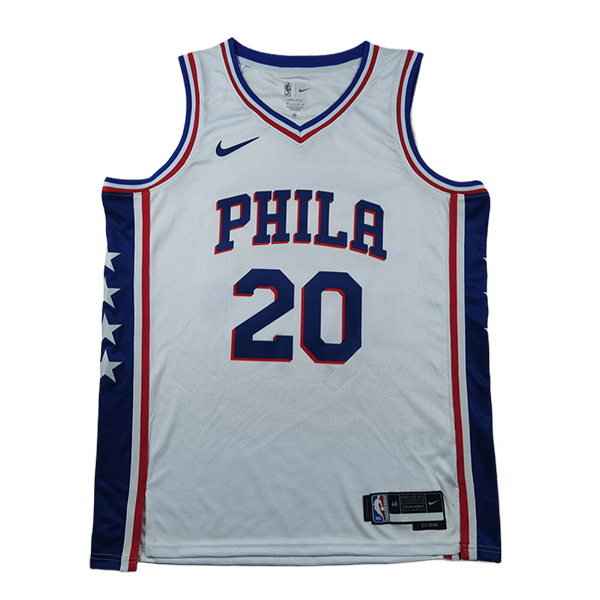 Camiseta Philadelphia 76ers (McCAIN #20) 2024/2025 Blanco/Azul
