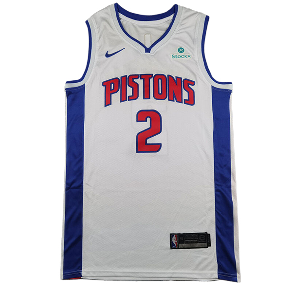 Camiseta Detroit Pistons (CUNNINGHAM #2) 2025/2026 Blanco/Rojo/Azul