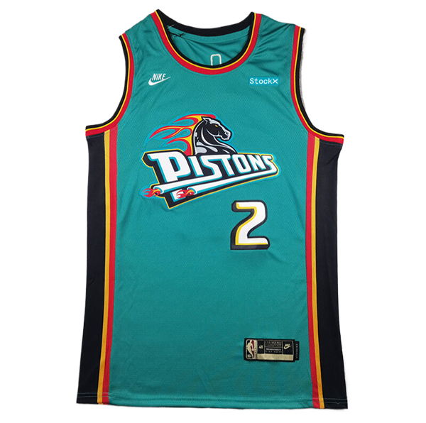 Camiseta Detroit Pistons (CUNNINGHAM #2) 2025/2026 Verde/Negro