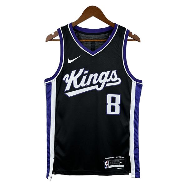 Camiseta Sacramento Kings (LAVINE #8) 2025/2026 Negro/Blanco/Púrpura