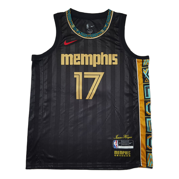 Camiseta Memphis Grizzlies (KAWAMURA #17) 2025/2026 Beige/Naranja/Negro