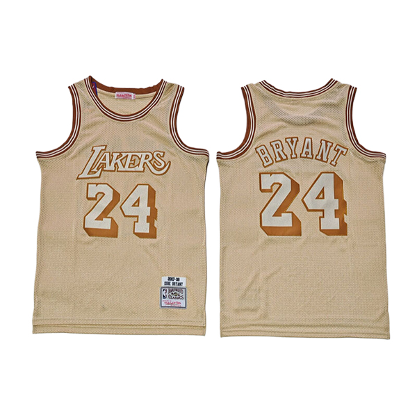 Camiseta Los Angeles Lakers (BRYANT #24) 2025/2026 Amarillo/Naranja