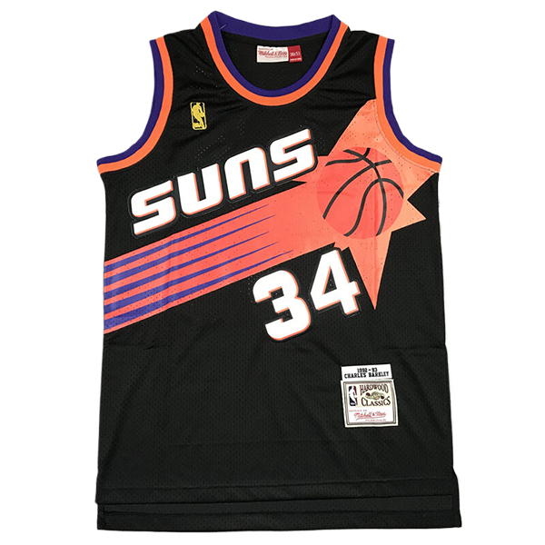 Camiseta Phoenix Suns (BARKLEY #34) 2025/2026 Negro/Naranja
