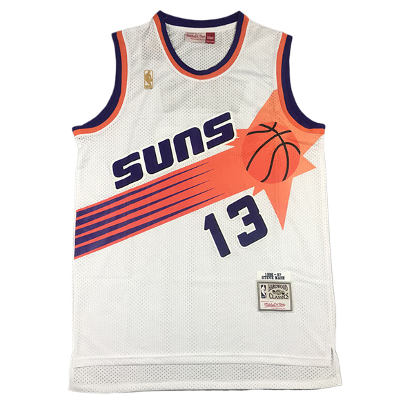 Camiseta Phoenix Suns (NASH #13) 2025/2026 Blanco/Naranja