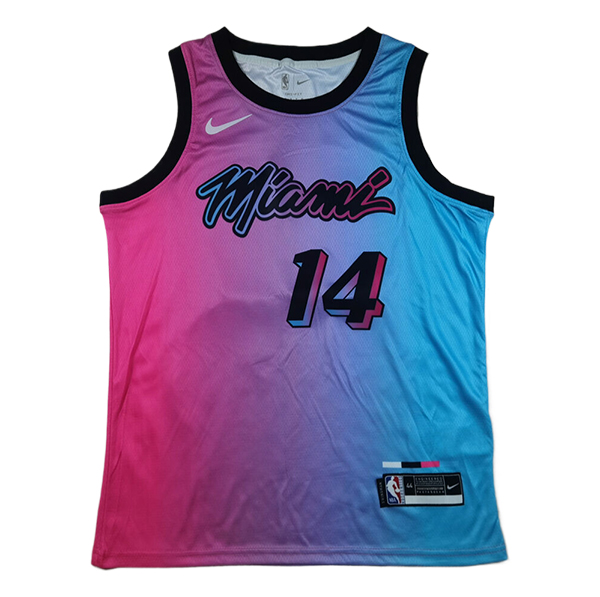 Camiseta Miami Heat (HEEEO #14) 2025/2026 Azul/Púrpura