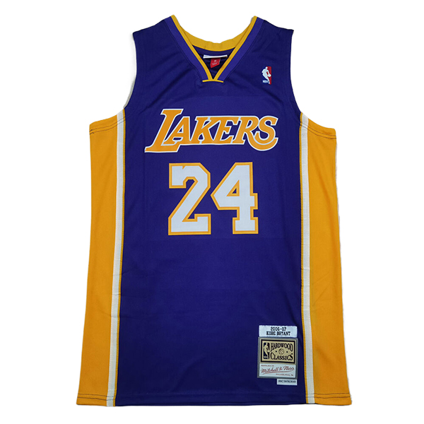 Camiseta Los Angeles Lakers (BRYANT #24) 2025/2026 Púrpura/Amarillo