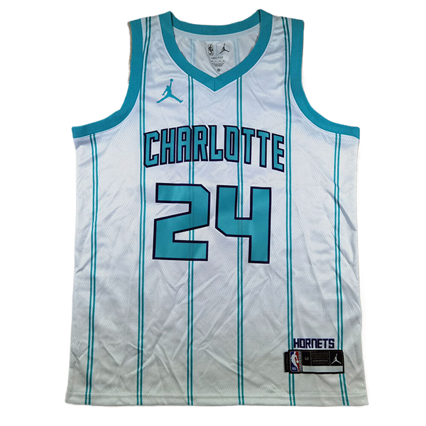 Camiseta Charlotte Hornets (MILLER #24) 2025/2026 Blanco/Azul