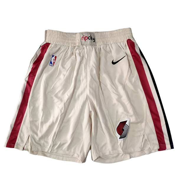 Cortos NBA Portland Trail Blazers 2025/2026 Beige/Negro/Rojo