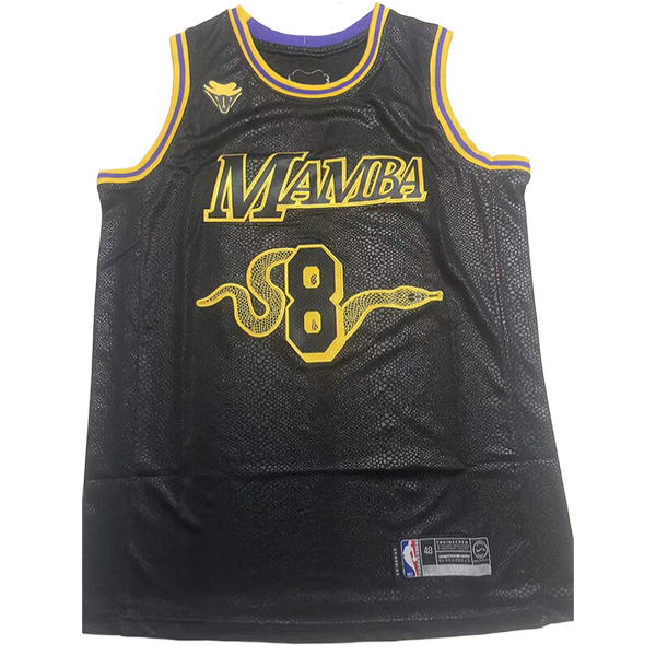 Camiseta Los Angeles Lakers (BRYANT #24) 2025/2026 Negro/Amarillo
