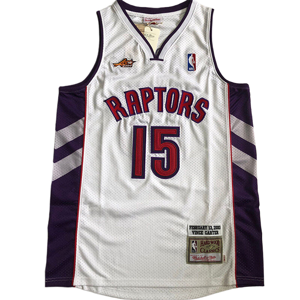 Camiseta Toronto Raptors (CARTER #15) 2025/2026 Blanco/Púrpura/Rojo
