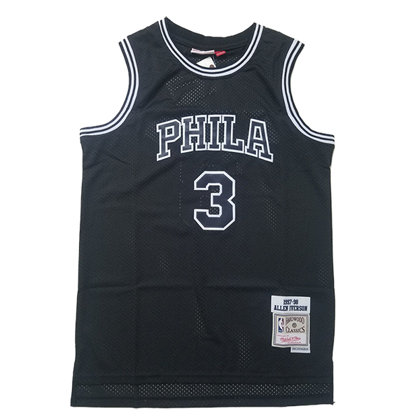 Camiseta Philadelphia 76ers (IVERSON #3) 2025/2026 Negro