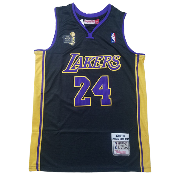 Camiseta Los Angeles Lakers (BRYANT #24) 2025/2026 Negro/Amarillo/Púrpura