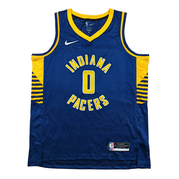 Camiseta Indiana Pacers (HALIBURTON #0) 2025/2026 Azul/Amarillo