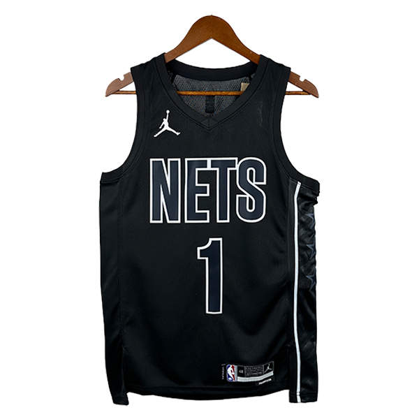 Camiseta Brooklyn Nets (RUSSELL #1) 2025/2026 Negro/Blanco