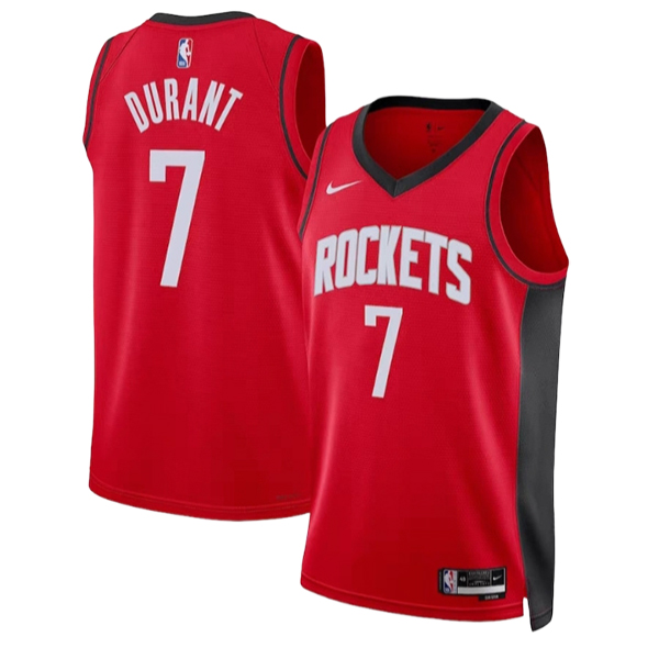 Camiseta Houston Rockets (DURANT #7) 2025/2026 Rojo/Blanco/Negro
