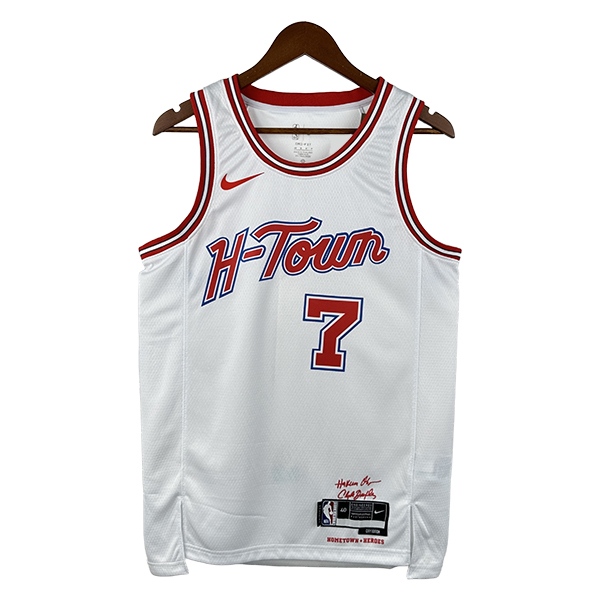 Camiseta Houston Rockets (DURANT #7) 2025/2026 Blanco/Rojo - MD.2