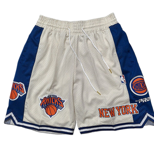 Cortos NBA New York Knicks 2025/2026 Beige/Azul/Naranja