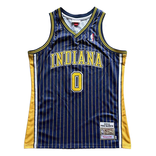 Camiseta Indiana Pacers (HALIBURTON #0) 2025/2026 Azul/Amarillo/Blanco