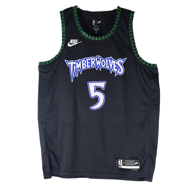 Camiseta Minnesota Timberwolves (EDWARDS #5) 2025/2026 Negro/Verde