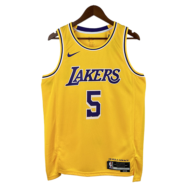 Camiseta Los Angeles Lakers (AYTON #5) 2025/2026 Amarillo/Púrpura