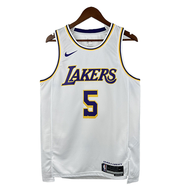 Camiseta Los Angeles Lakers (AYTON #5) 2025/2026 Blanco/Púrpura/Amarillo