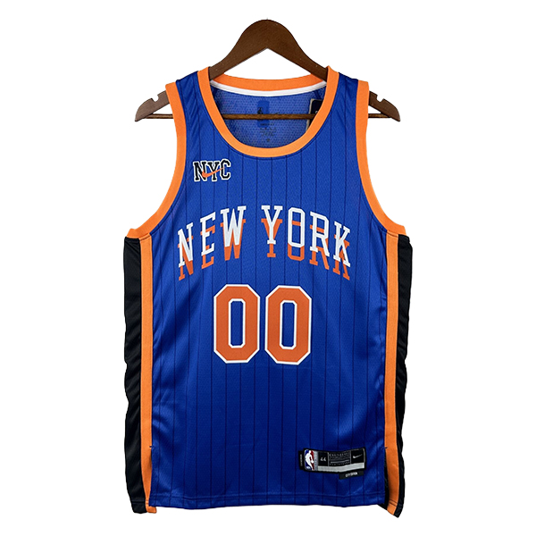 Camiseta New York Knicks (CLARKSON #00) 2025/2026 Azul/Negro/Naranja