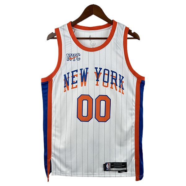 Camiseta New York Knicks (CLARKSON #00) 2025/2026 Blanco/Naranja/Azul
