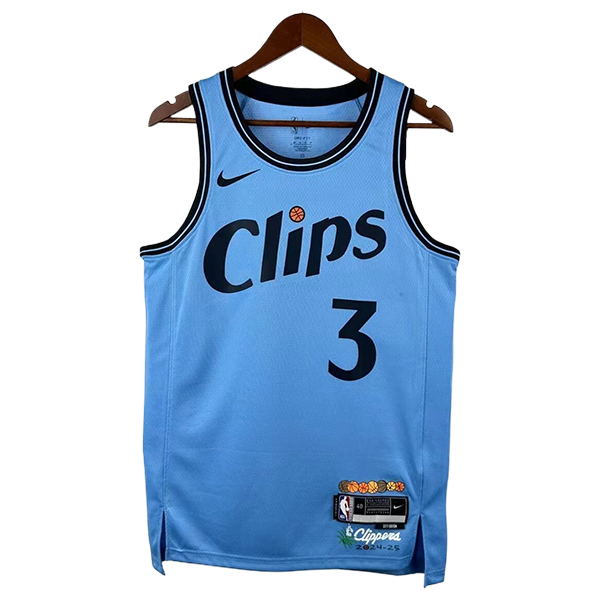 Camiseta Los Angeles Clippers (PAUL #3) 2025/2026 Azul/Negro