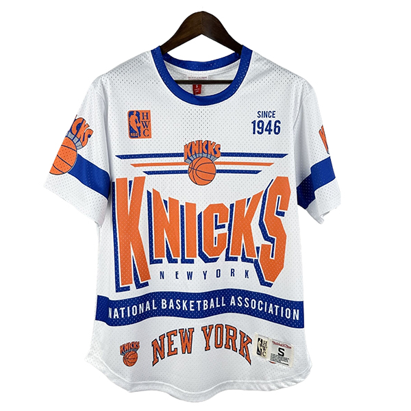Camiseta New York Knicks Retro 2025/2026 Blanco/Naranja/Azul