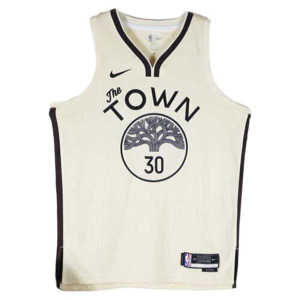 Camiseta Golden State Warriors (CURRY #30) 2025/2026 Beige/Negro