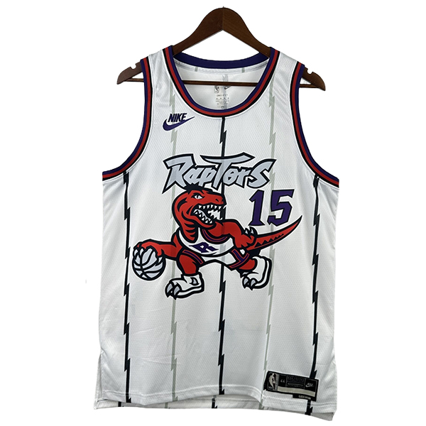 Camiseta Toronto Raptors (CARTER #15) 2025/2026 Blanco/Rojo