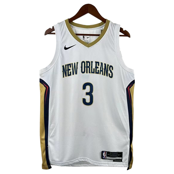Camiseta New Orleans Pelicans (POOLE #3) 2025/2026 Blanco/Amarillo