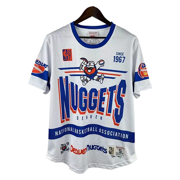 Camiseta Denver Nuggets Retro 2025/2026 Blanco/Azul/Naranja
