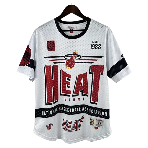 Camiseta Miami Heat Retro 2025/2026 Blanco/Rojo/Negro
