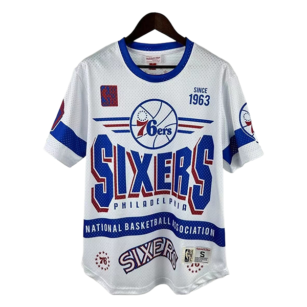 Camiseta Philadelphia 76ers Retro 2025/2026 Blanco/Azul
