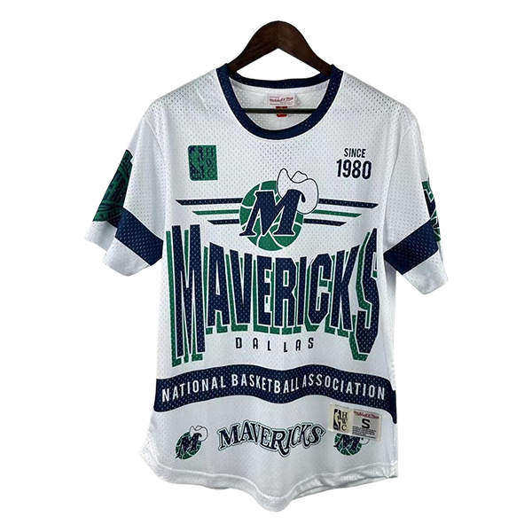 Camiseta Dallas Mavericks Retro 2025/2026 Blanco/Azul/Verde