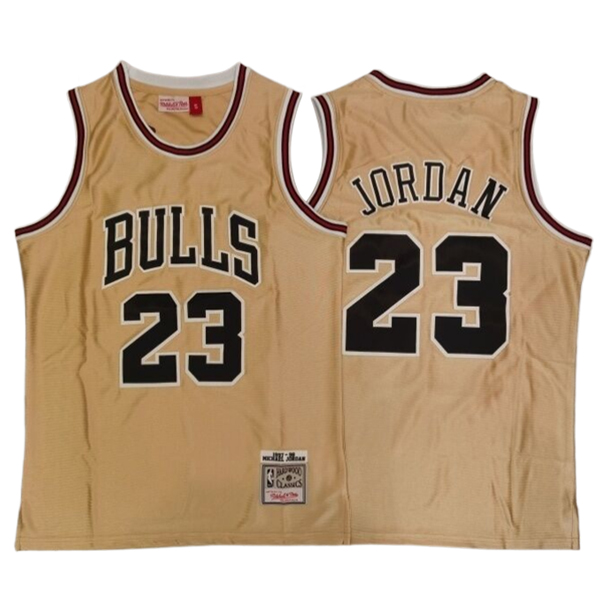 Camiseta Chicago Bulls (JORDAN #23) 2025/2026 Amarillo/Negro