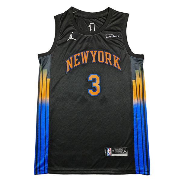 Camiseta New York Knicks (HART #3) 2025/2026 Negro/Azul/Naranja