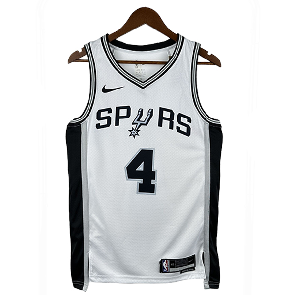 Camiseta San Antonio Spurs (FOX #4) 2025/2026 Blanco/Negro