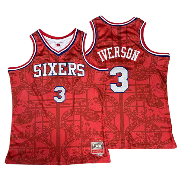 Camiseta Philadelphia 76ers (IVERSON #3) 2025/2026 Rojo