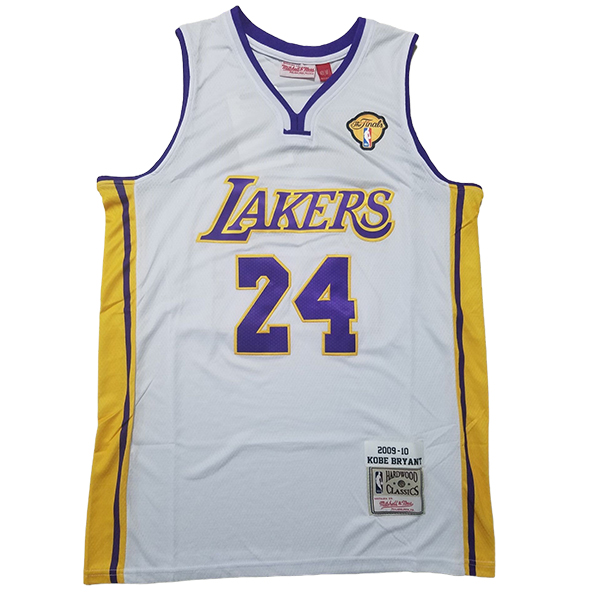 Camiseta Los Angeles Lakers (BRYANT #24) 2025/2026 Blanco/Amarillo/Púrpura