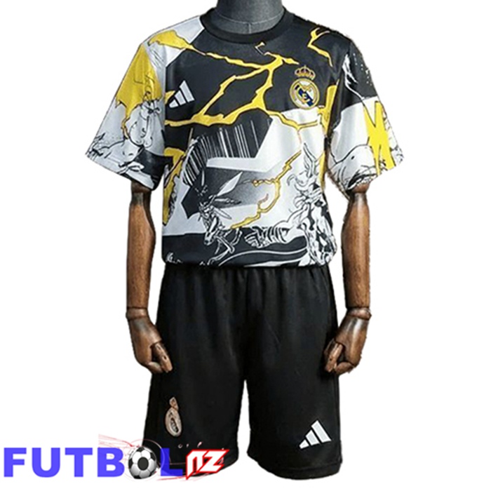 Camisetas De Futbol Real Madrid Ninos Edición Especial Negro/Blanco 2025/2026
